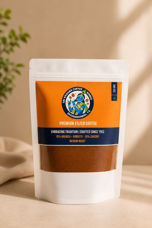 Sri Krishna The Blend filter coffee 250g — 70% Arabica Robusta 30% chicory medium roast