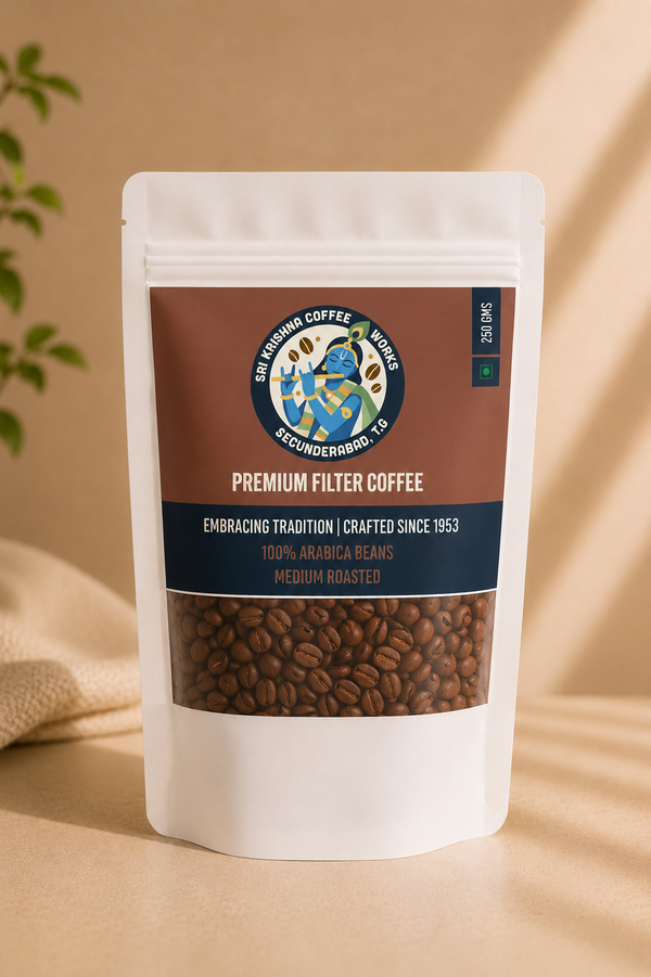 Sri Krishna The Arabica Beans 250g — 100% Arabica whole bean medium roast