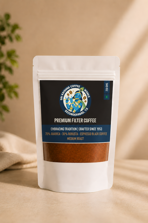 Sri Krishna The Espresso Black Coffee 250g — 70% Arabica 30%Robusta dark roast